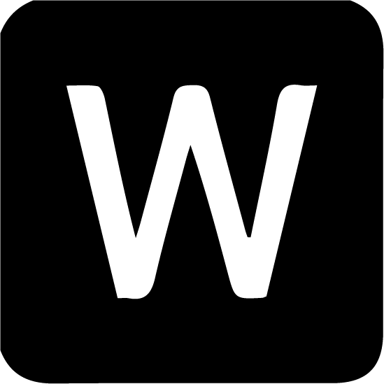 Word Icon PNG Black